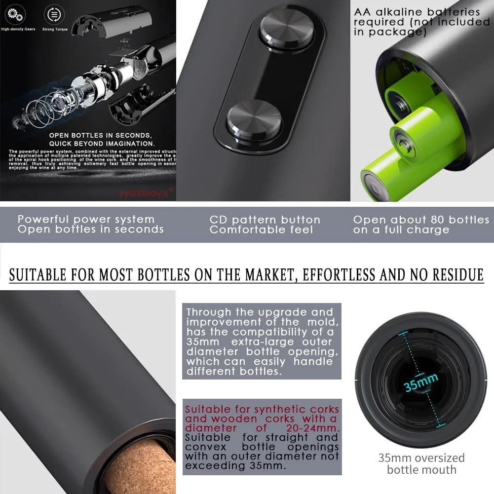 Electric Wine Bottle Opener Automatic Corkscrew