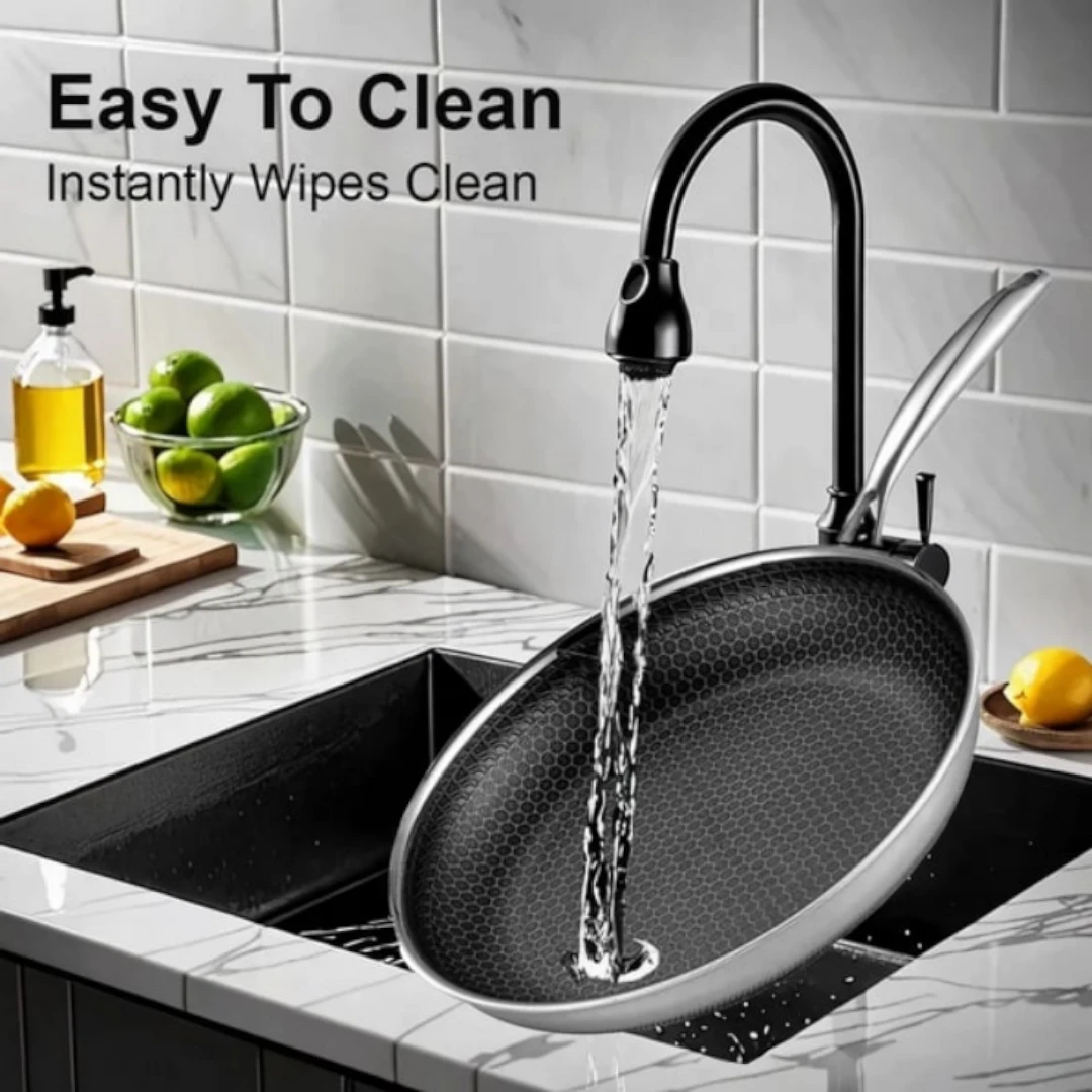 Non-Stick Stainless Steel Wok Pan