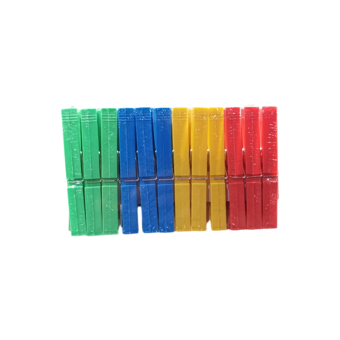 Plastic Clothespins - 24 Pcs