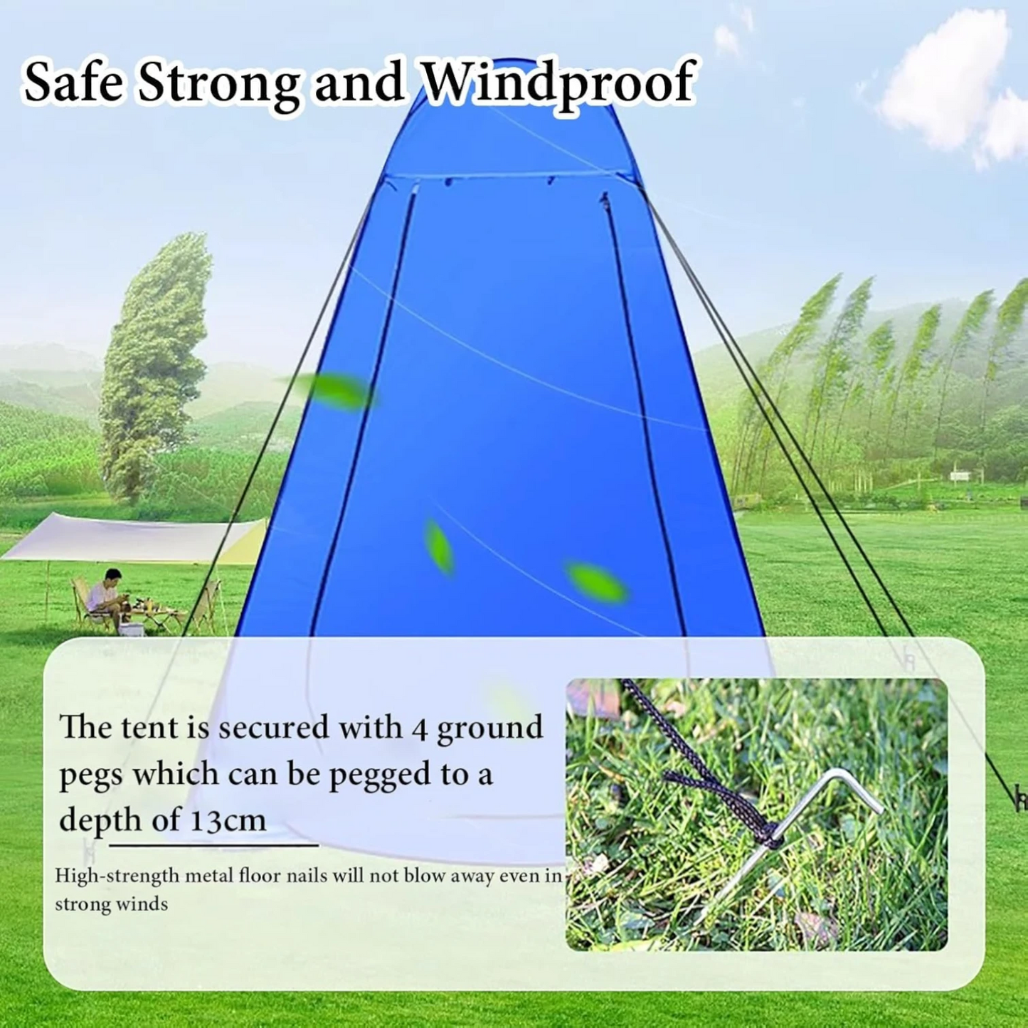 Portable Pop-Up Privacy Tent – 210D Silver Coated Waterproof Fabric – Available in 3 Colors