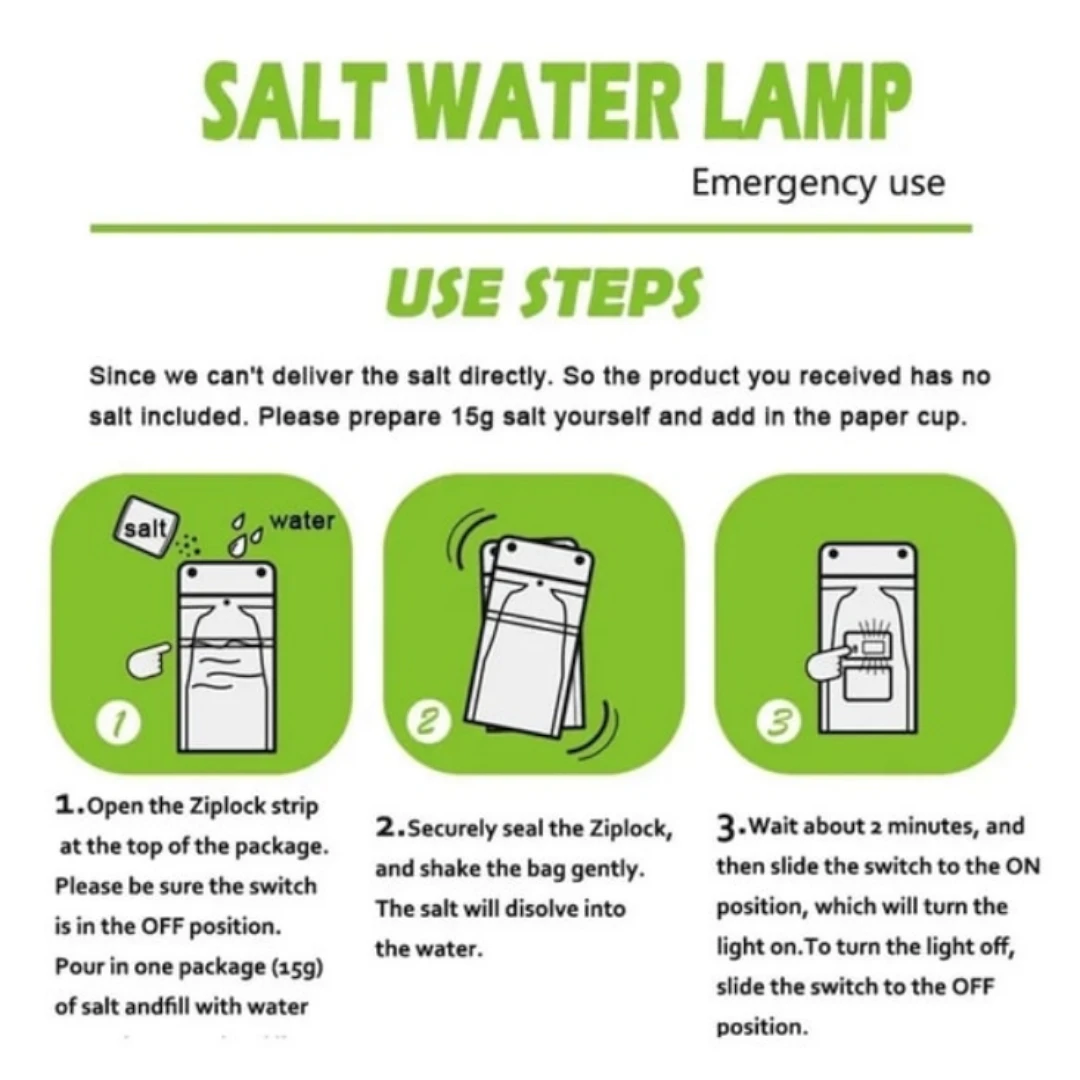 Salt And Water Emergency LED Lamp