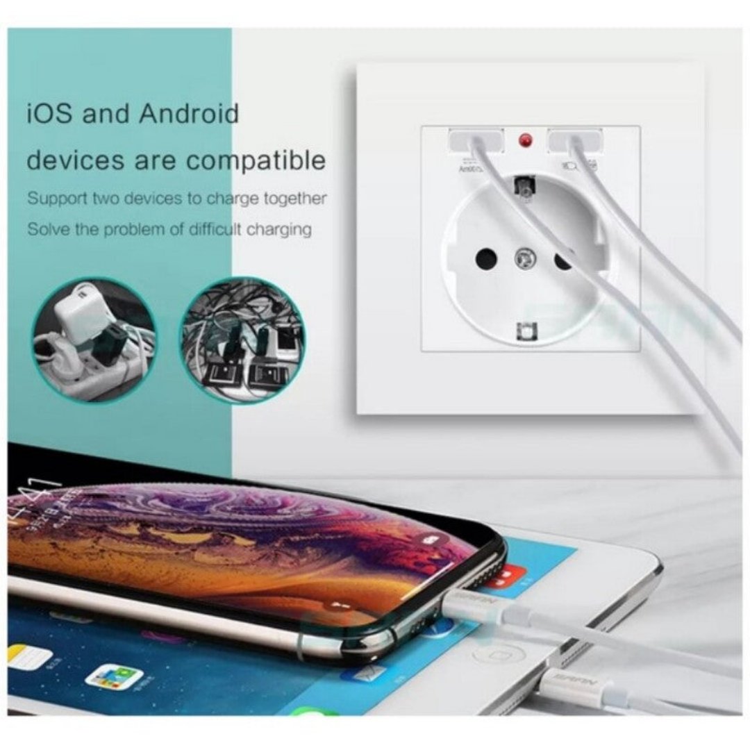 Smart Spot Double USB Wall Socket