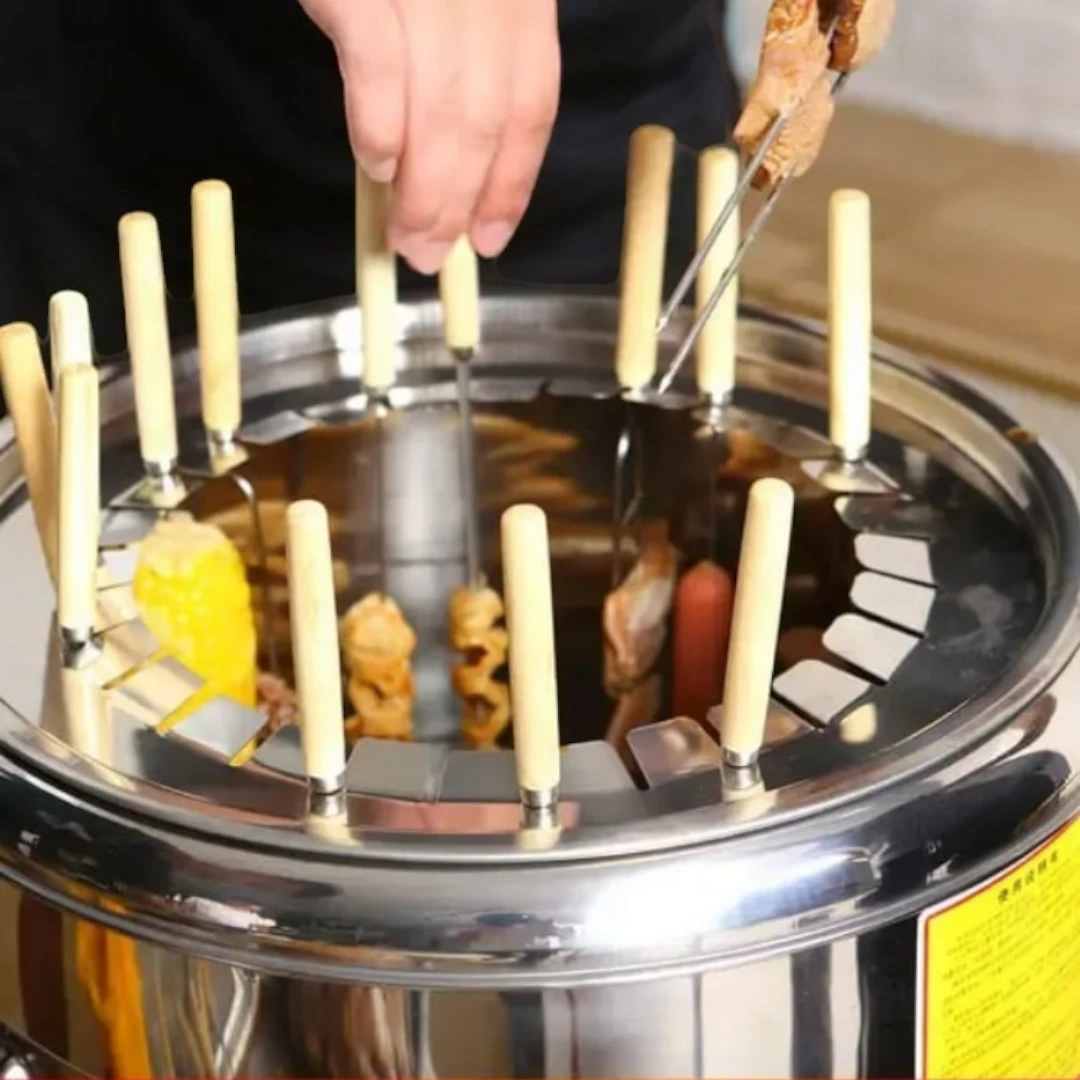 Smokeless BBQ Grill Barrel Stove