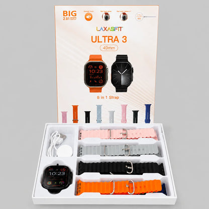 Laxasfit Ultra 3 Smart Watch 49mm – 8 in 1 Edition