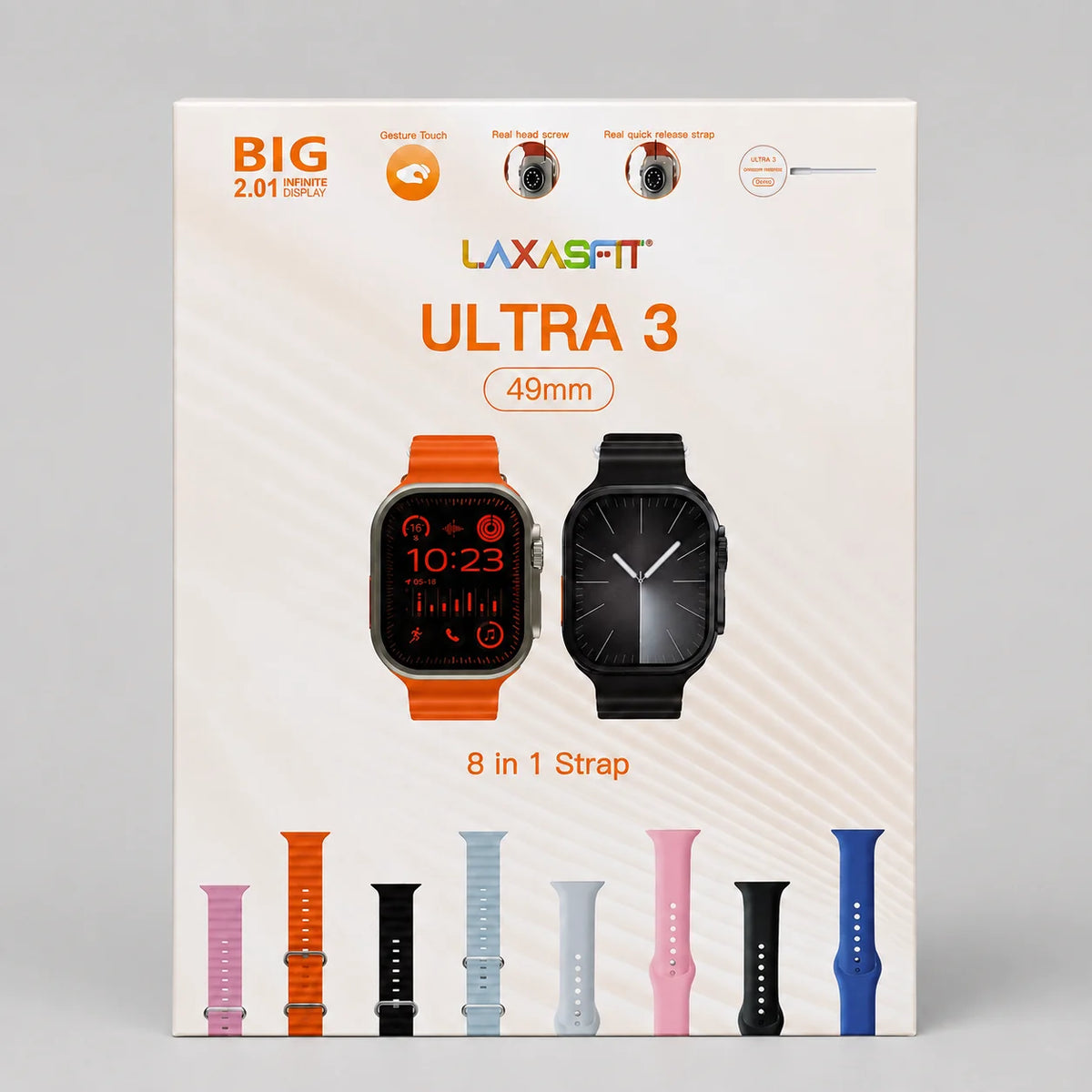 Laxasfit Ultra 3 Smart Watch 49mm – 8 in 1 Edition