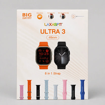 Laxasfit Ultra 3 Smart Watch 49mm – 8 in 1 Edition
