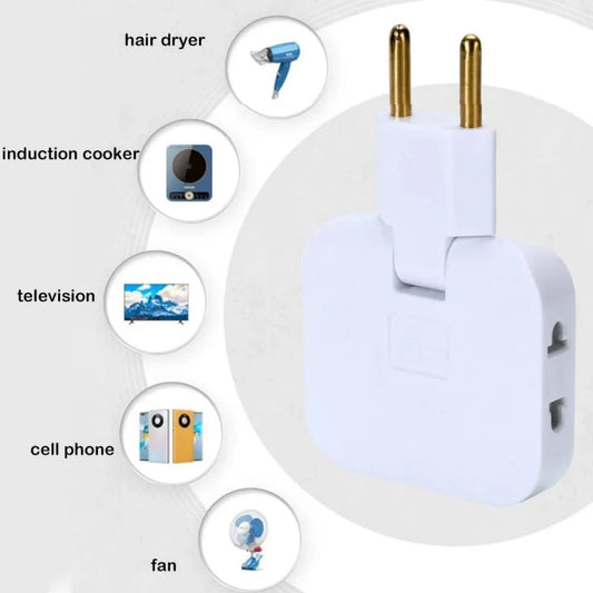 3-in-1 Folding Plug Adapter - 2500W (European Plug)
