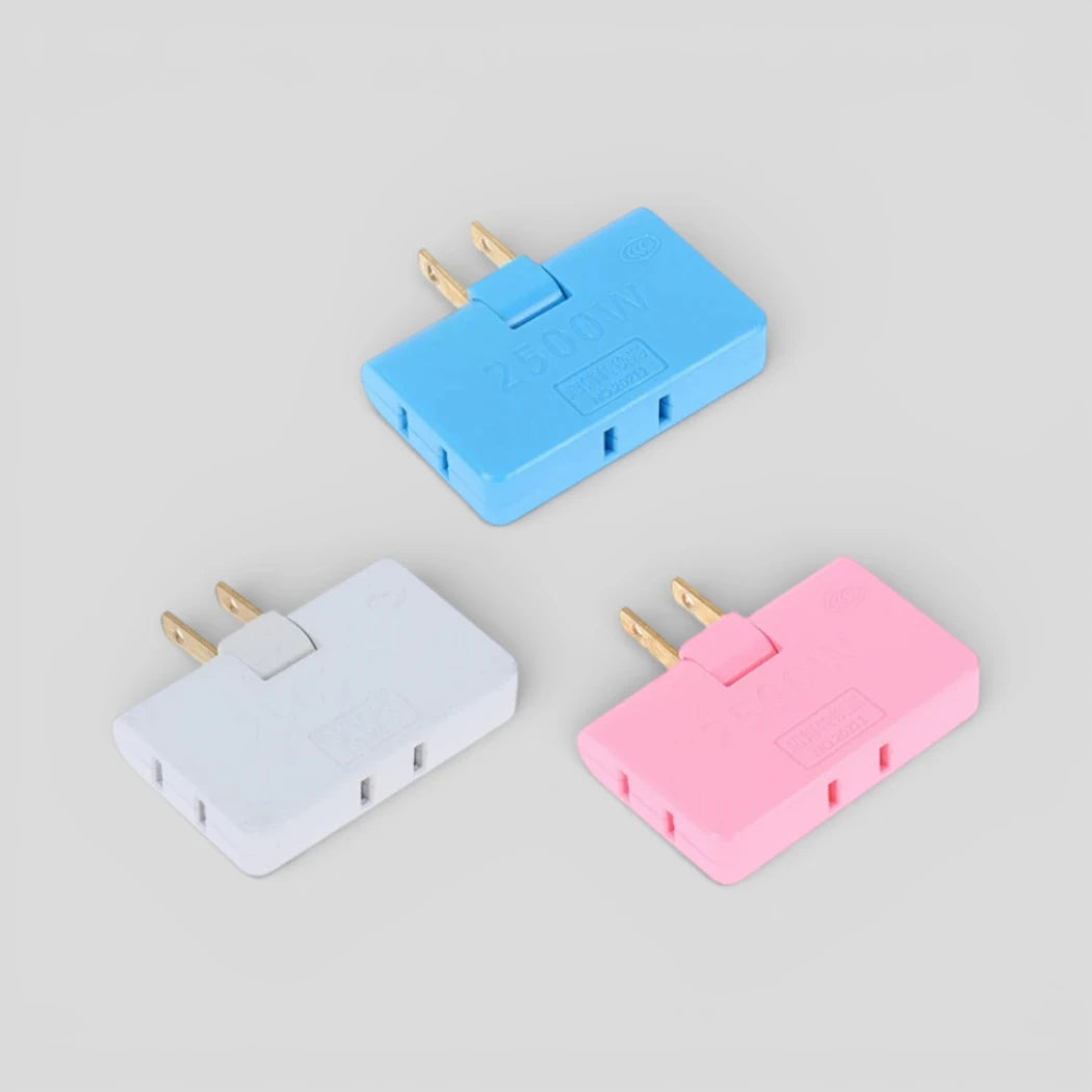3-in-1 Folding Plug Adapter - 2500W (American Plug)