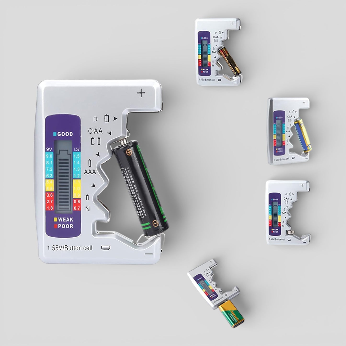 Battery Tester – Universal Multi-Size Checker