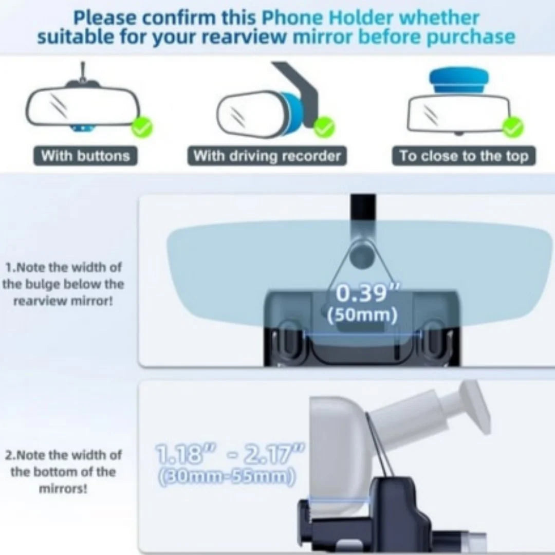 Car Mirror Phone Holder