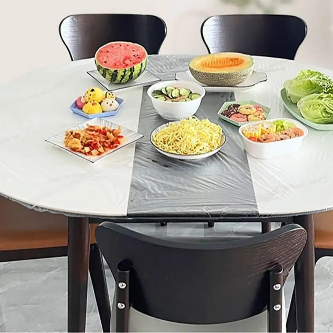 Clear Plastic Table Cover Protector - 10Pcs - 90x110cm