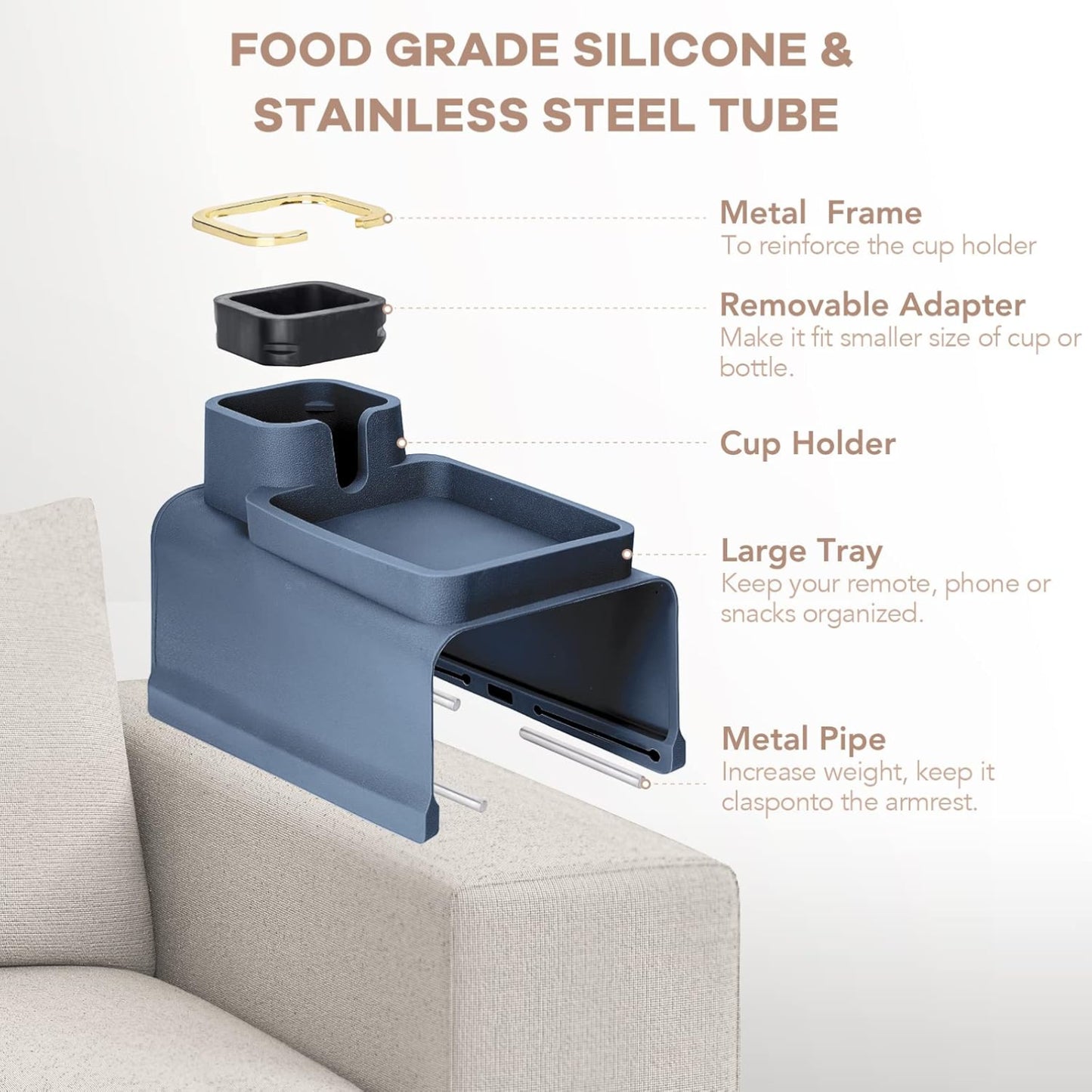 Couch Cup Holder Tray