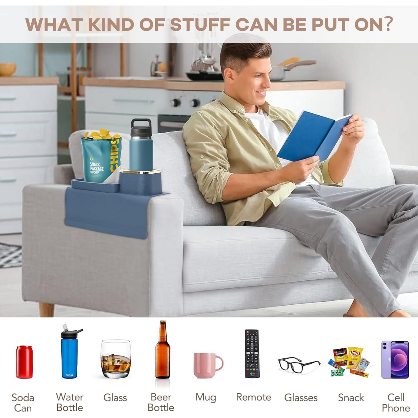 Couch Cup Holder Tray