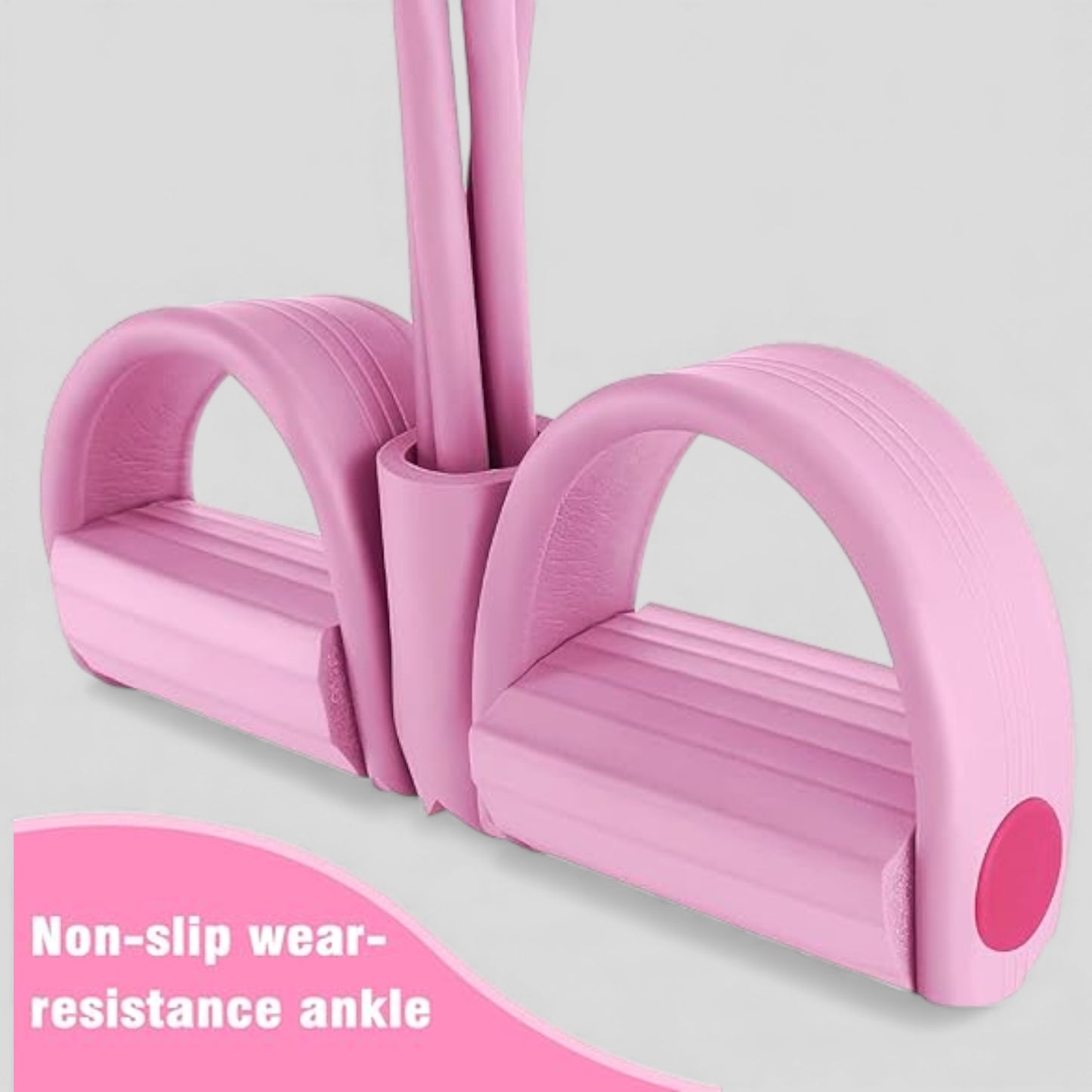 Elastic Resistance Pull Rope with Pedals - 6 Tubes