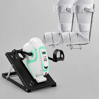 Electric Pedal Exerciser with Incline Stand & Leg Supports
