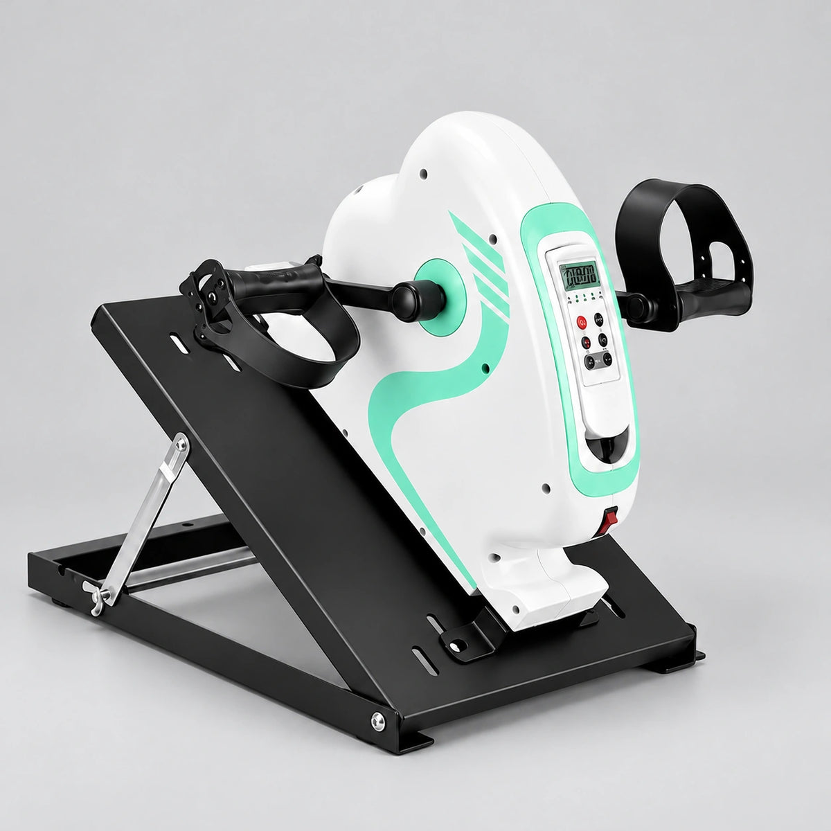 Electric Pedal Exerciser with Incline Stand & Leg Supports