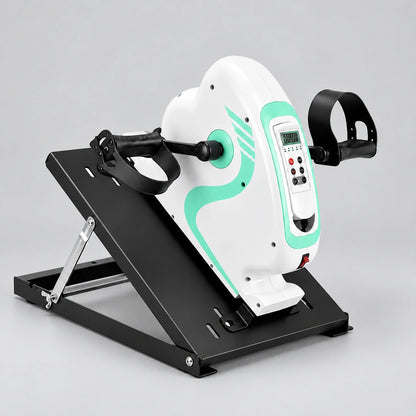 Electric Pedal Exerciser with Incline Stand & Leg Supports