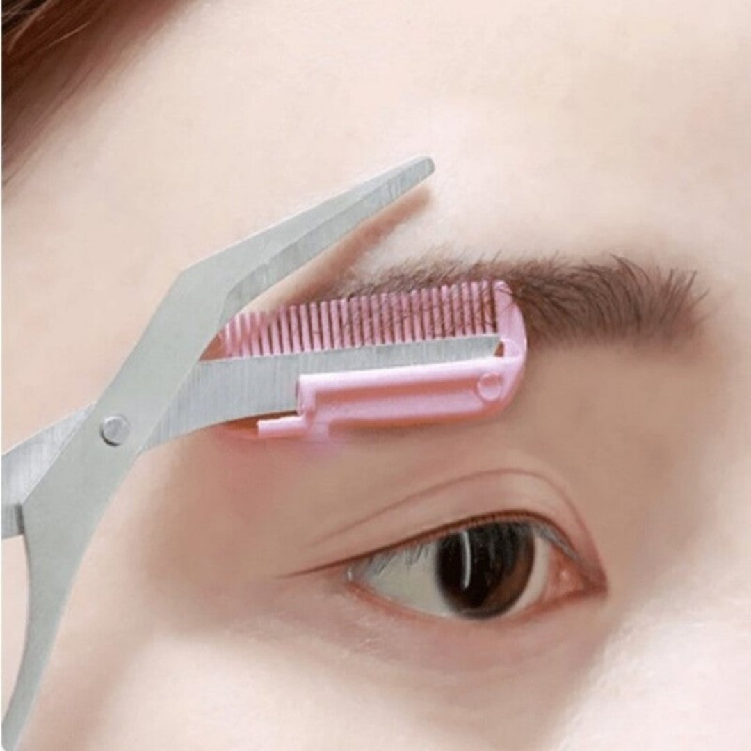Eyebrow Trimmer Scissor With Comb