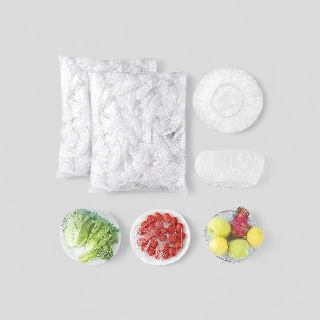 Stretchable Food Wrap Bags - 100 Pcs