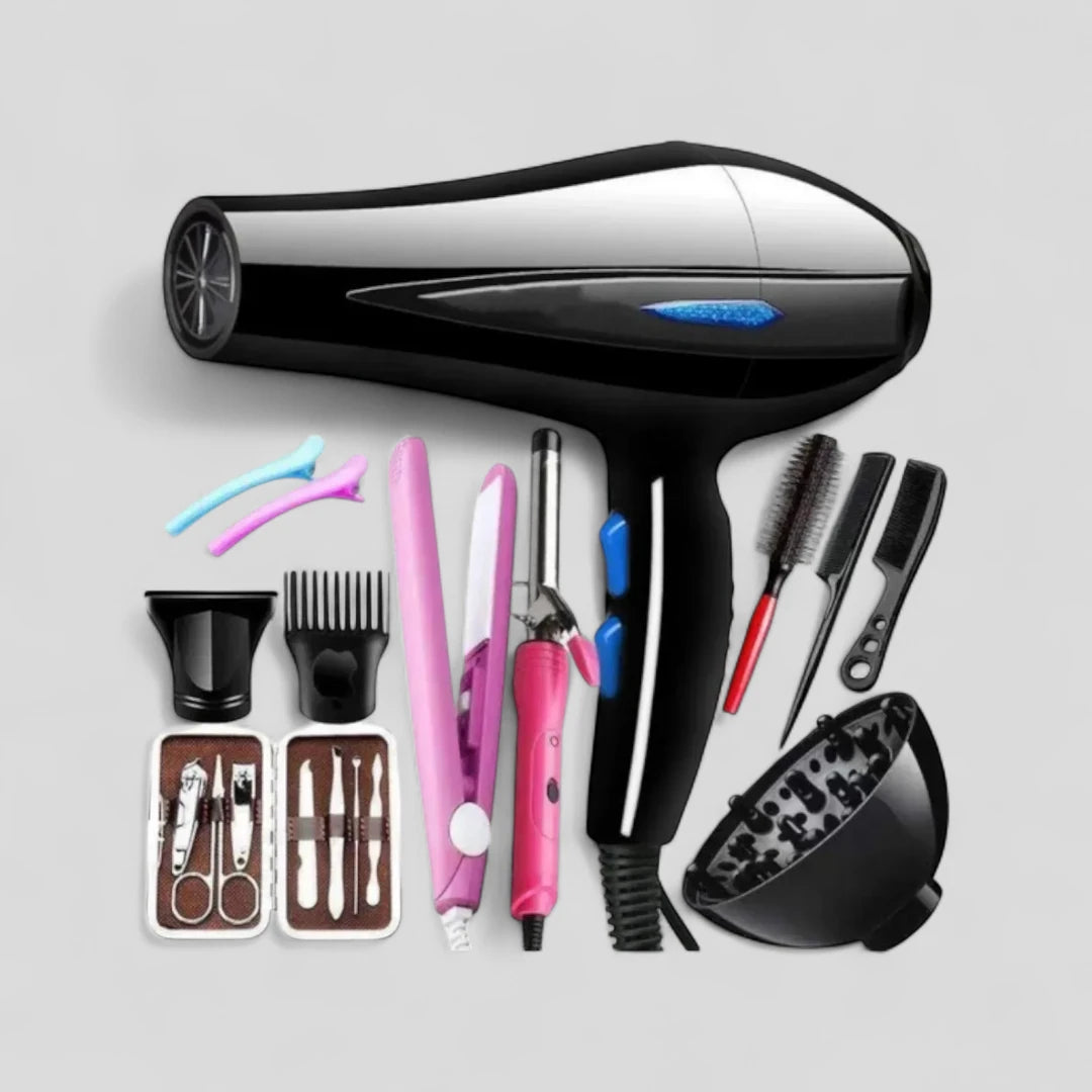 Hair Dryer Set - 12 Pcs