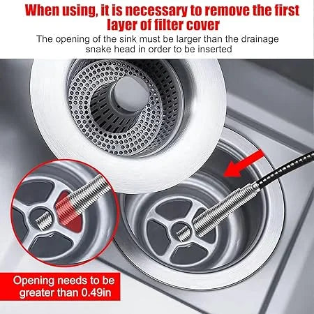 Drain Snake Hair Clog Remover Tool