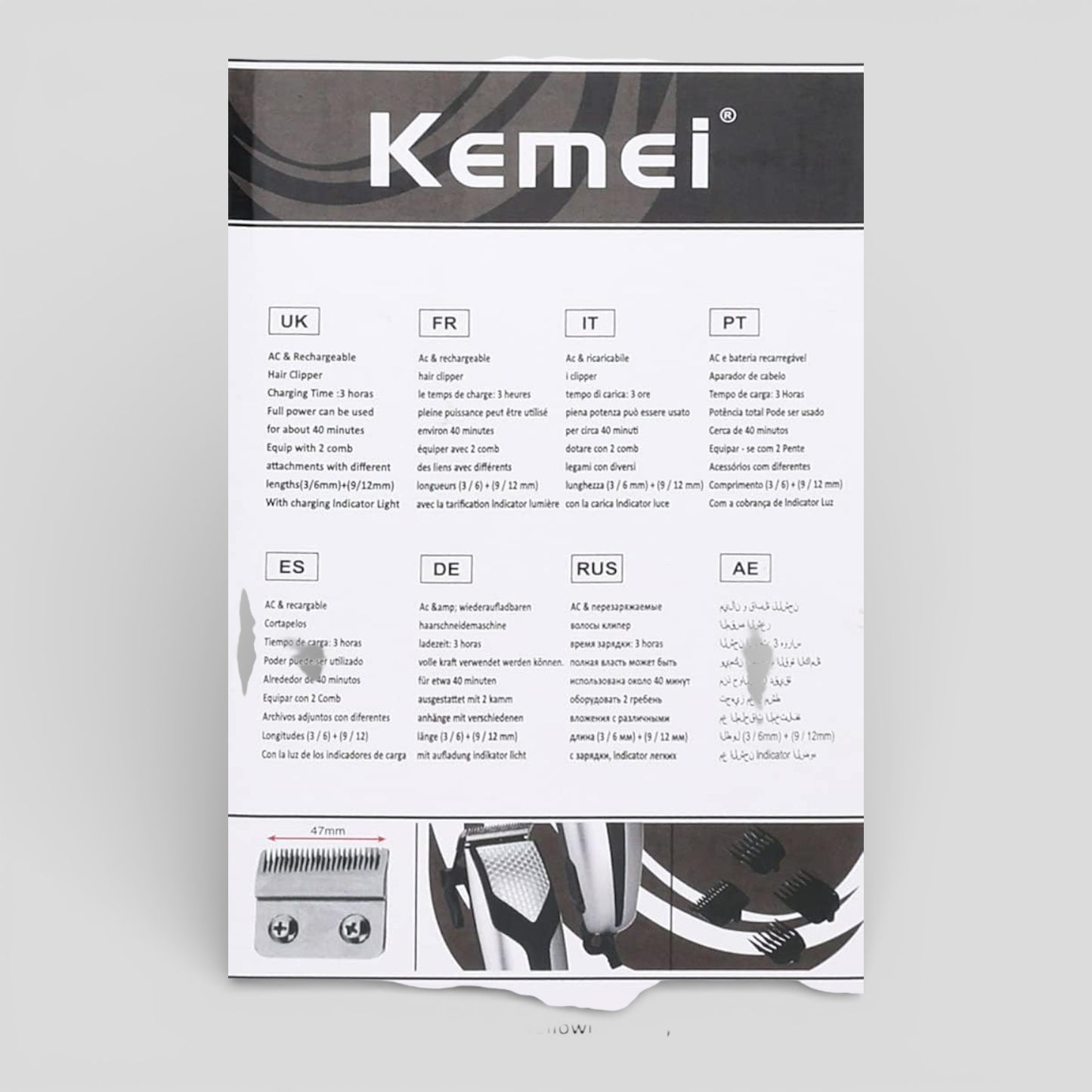 Kemei Electric Shaver