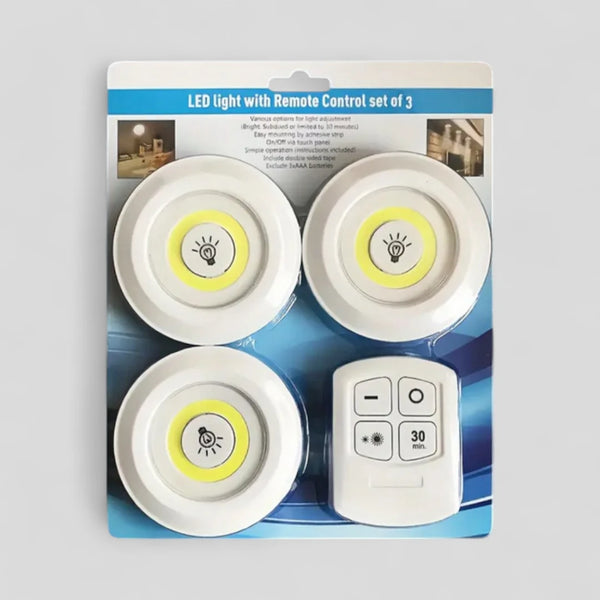Lamp With Remote White – Set of 3