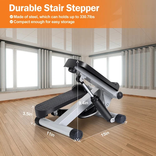 Mini Stepper with Resistance Bands + Equipment Mat