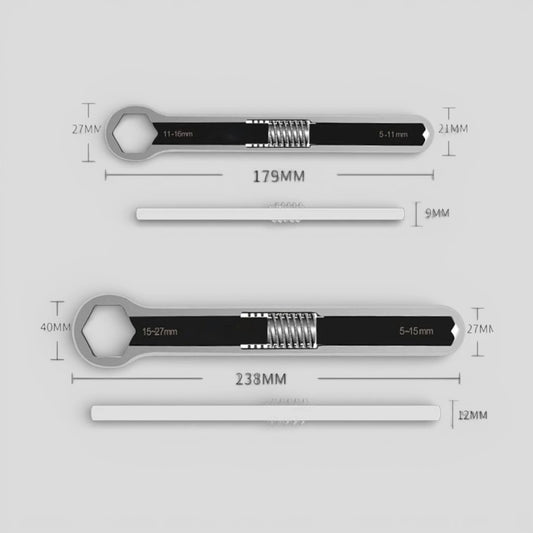 Multifunctional Adjustable Double-End Wrench – Small & Large