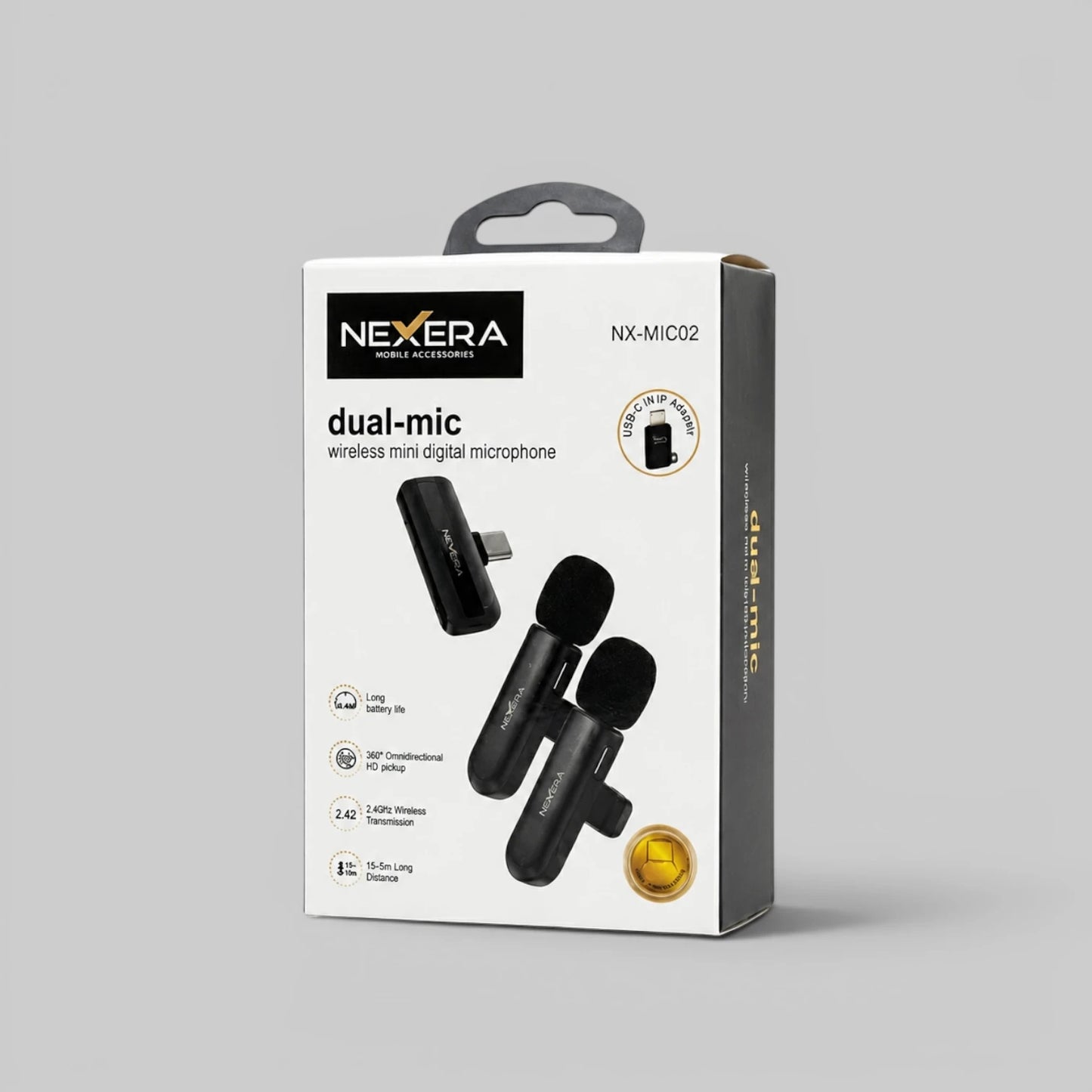 Nexera NX-MIC02 Dual-Mic Wireless Mini Digital Microphone