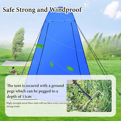 Portable Pop-Up Privacy Tent – 210D Silver Coated Waterproof Fabric – Available in 3 Colors