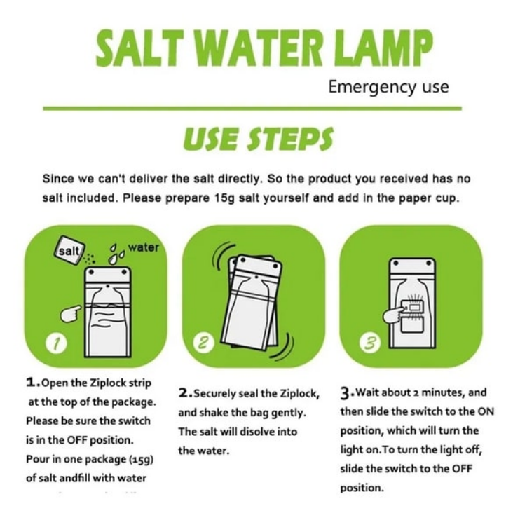 Salt And Water Emergency LED Lamp