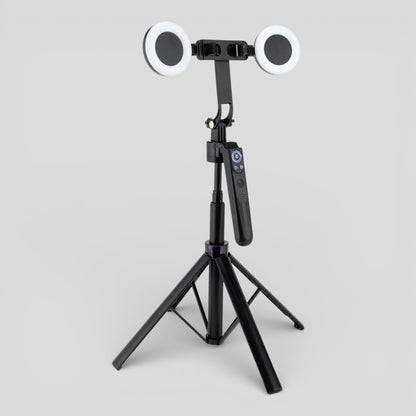 Selfie Tripod R29 With Dual Ring Lights -180cm