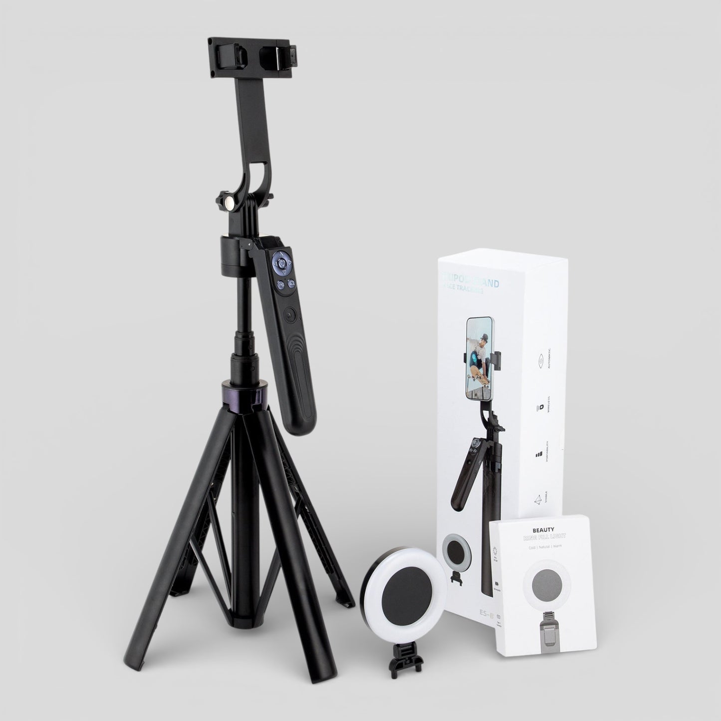 Selfie Tripod R29 With Dual Ring Lights -180cm