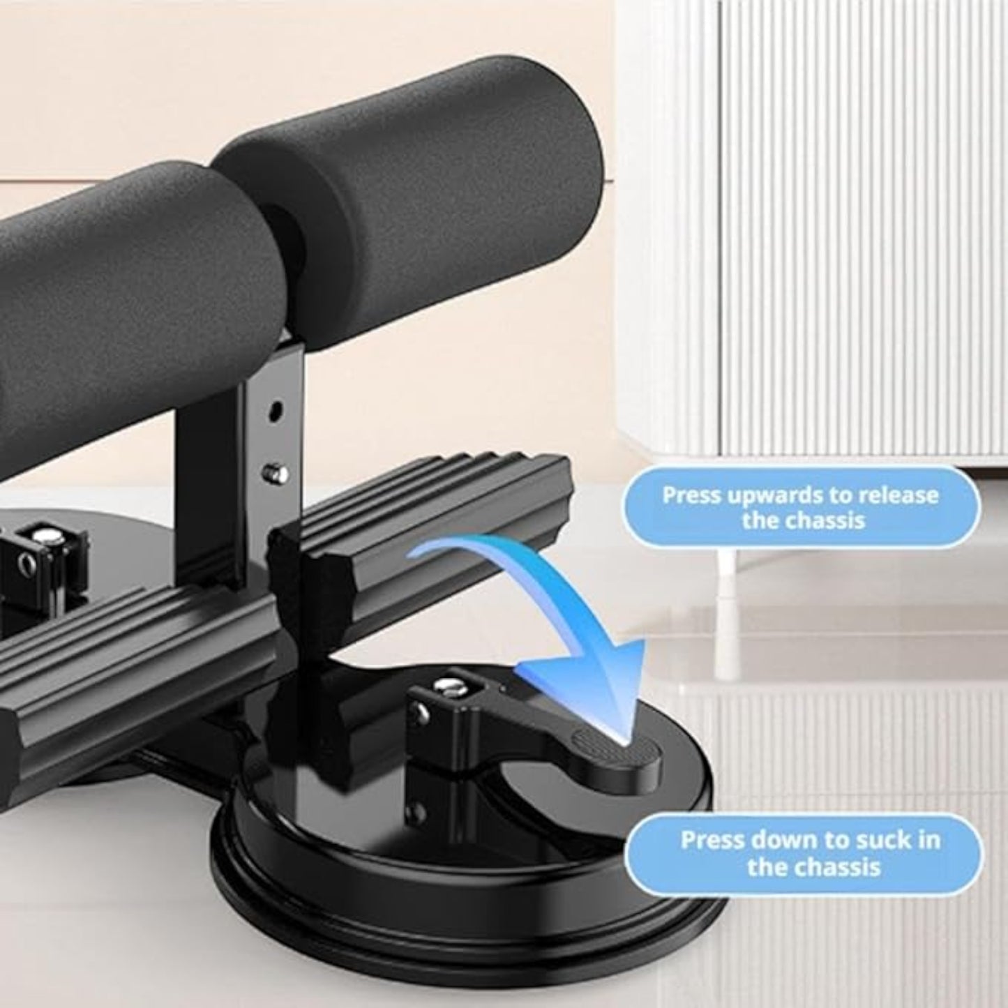 Sit-Up Assistant Suction Fitness Device for Ab & Core Training