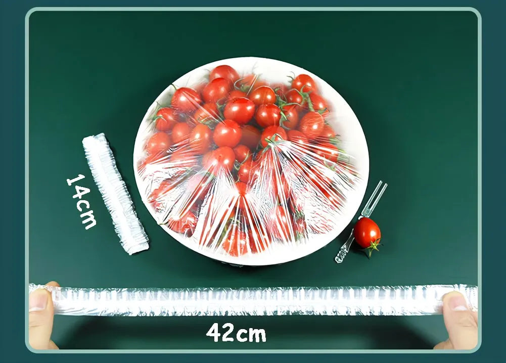 Stretchable Food Wrap Bags - 100 Pcs