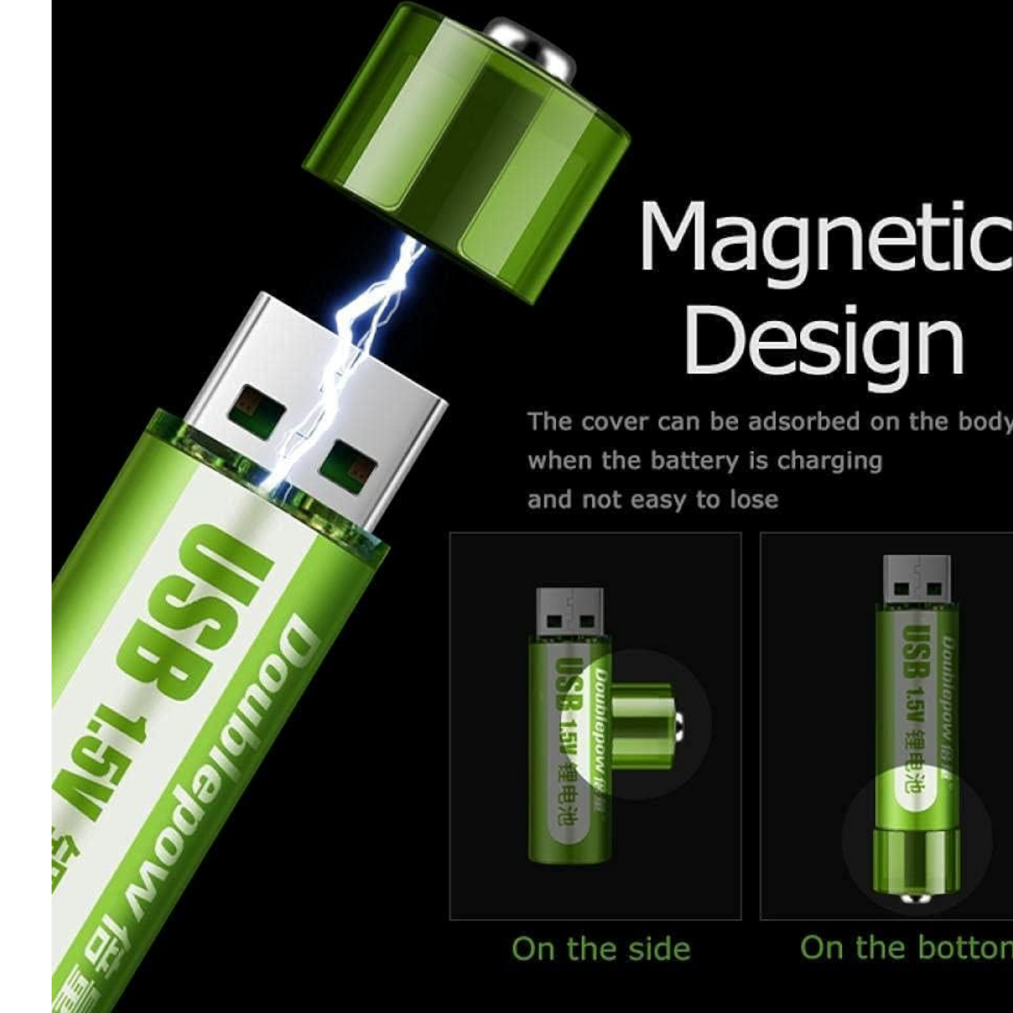 USB Rechargeable 1.5V AA Lithium Battery