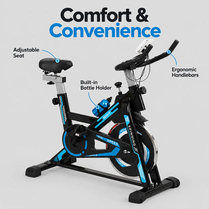 Indoor Magnetic Exercise Bike for Home Workouts - Large Size 6 Kg FlyWheel