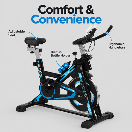 Indoor Magnetic Exercise Bike for Home Workouts - Large Size 6 Kg FlyWheel