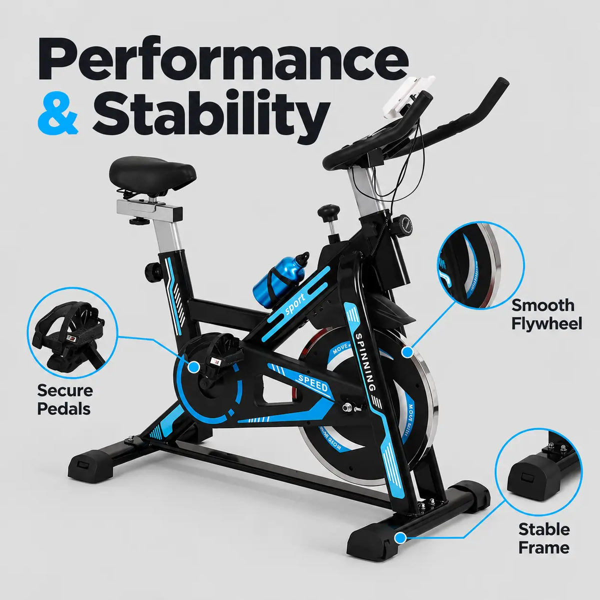 Indoor Magnetic Exercise Bike for Home Workouts - Large Size 6 Kg FlyWheel