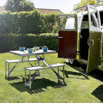 Foldable Camping Table & Chairs Set