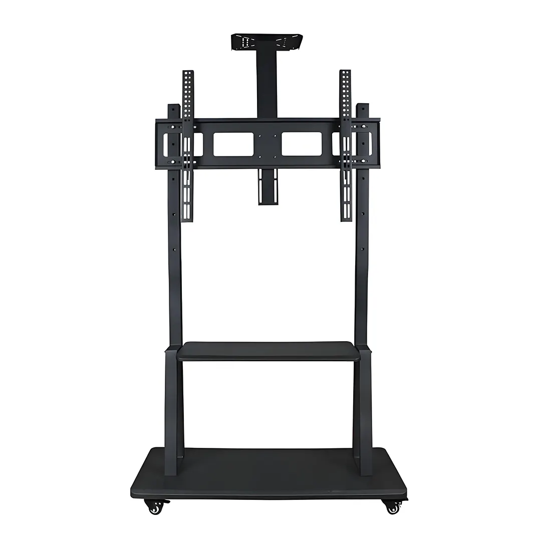 Heavy-Duty Mobile TV Stand Cart for 42" to 100" Screens – Rolling TV Mount with Wide Stability Base, Media Shelf & Camera Tray