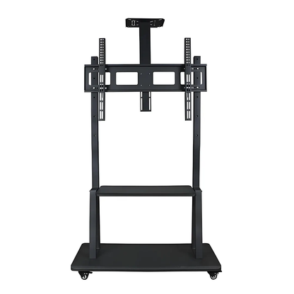 Heavy-Duty Mobile TV Stand Cart for 42" to 100" Screens – Rolling TV Mount with Wide Stability Base, Media Shelf & Camera Tray